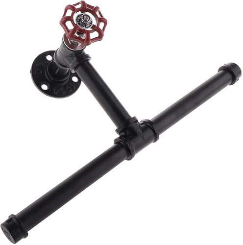 Toilettenpapierhalter, Vintage-Industrierohr-Handtuchhalter, Wandmontage, Retro-Toilettenpapierhalter, Badezimmerzubehör (A)