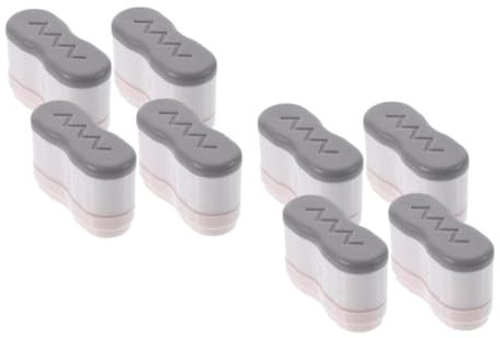 HOMSFOU 2 Pezzi 4 Pezzi Guarnizione Sedile Del Water Connettori Per Fascette Per Tubi Portatile Tampone Sedile Wc Cuscinetti Di Arresto Del Paraurti Vasino Plastica Grey