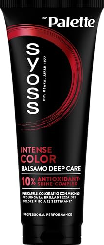 Syoss Palette Intense Color Deep Care Conditioner 250ml, Restrukturierende Haarspülung mit 10% Antioxidant-Shine-Complex verlängert die Farbbrillanz um bis zu 12 Wochen