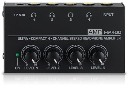 PpAaJK HA400 Mini Amplificador de Auriculares Amplificador de Audio Estéreo Ultracompacto Amplificador de Auriculares Enchufe de la UE