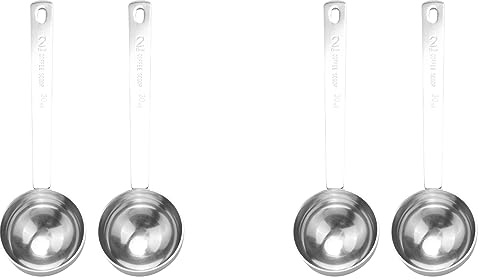 Uikdjgu Stainless Steel Coffee Scoop, 4 Tablespoon Measuring Spoon Coffee Scoop, 30Ml Metal Long Handled Spoons Set of 4
