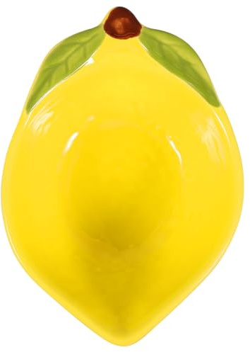 FESTFENDS Ciotola Decorata Limoni in Ceramica Gialla da 200ml, Creativa | Uso Multifunzionale, Facile da Pulire, per Cucina e Feste, Stile Cartone Creativo, un Pezzo