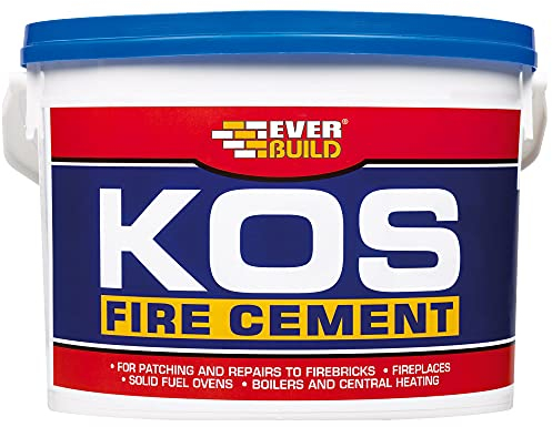 Everbuild KOS Fire Cement – Ready to Use – Resistant to Temperatures Up To 1250˚C – Buff – 6kg