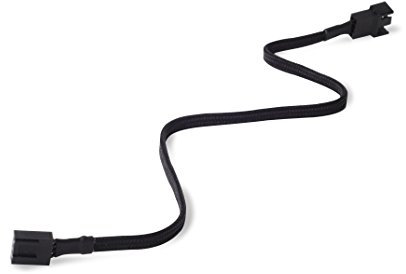 SilverStone SST-CPF03 - 30 cm PWM Lüfter Verlängerungskabel, schwarz gesleevt