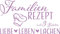 GRAZDesign Wandtattoo Wohnzimmer Familie Familienrezept mit 3 Zutaten, Lustig Sprüche Flur, Küche, Wandaufkleber selbstklebend, Wandsticker modern, 53x30cm, 042 flieder