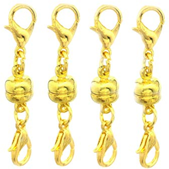SUPVOX Magnetverschluss Schmuck Magnet Kettenverschluss Powerclip Stecker für Ketten Schmuckherstellung 12x7mm 4 Stück (Golden)