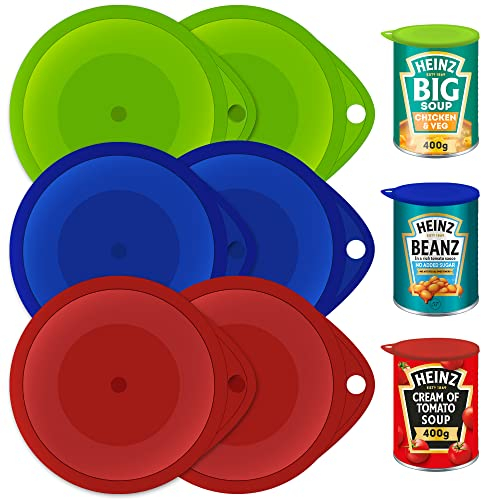 SOL 6pk Plastic Can Lids for Tins – Silicone Tin Covers for Food Storage – Durable Plastic Can Tops for Tins & Reusable Tin Can Lids
