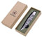 LAGUIOLE - Laguiole Klappmesser Boxset - Schwarz gravierte Blätter - Klinge aus rostfreiem Stahl - Braun-21 cm - Holz - Grau