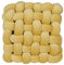 Beliani Dekokissen Knotenoptik 30 x 30 cm Geflecht Polyester quadratisch senfgelb Sirali