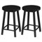 WOLTU BH297sz-2 2er Set Esszimmerstühle Küchenstühle Wohnzimmerstühle Küche Stühle aus Metall und Holzwerkstoff für Home und Wohnzimmer, Schwarz