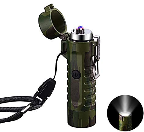Electric Arc Lighter LED Portable Outdoor Flashlight - Plasma Windproof Lighter - USB Rechargeable – Camping Lighter, Climbing Candle Kitchen- Men's Gifts