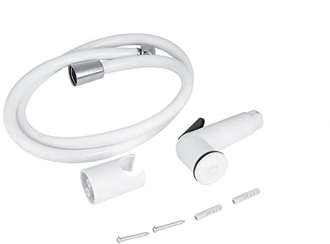 Tragbares Bidet Sprühkopf Set aus ABS Kunststoff mit Schlauch und Halterung G1 2 Duschspritzkopf für WC Hygiene