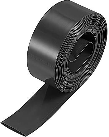 sourcing map PVC Schrumpfschlauch Rohr Ersatz 6m 23mm Flache Akkupack Schwarz
