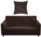 NAKIHOUSE Sofa Überwürfe Sofabezug mit einem Kissenbezug, Stretch elastische Sofahusse Sofa Abdeckung in Kaffee Farbe für 1/2/3/4 Sitzer（L-förmiges Ecksofa erfordert Zwei）