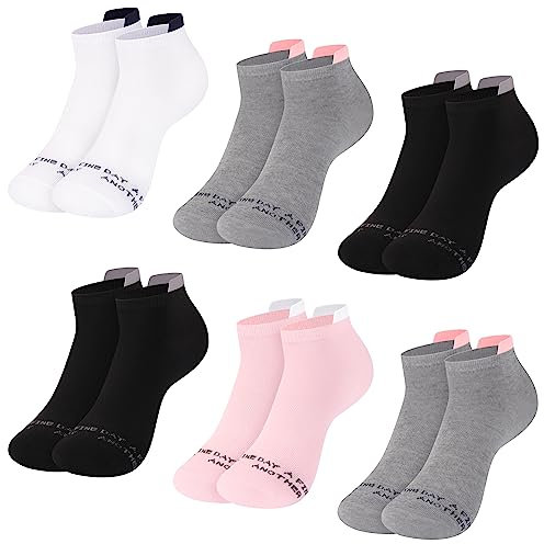 L&K-II 12 Paar Damen Sneaker Socken Füßlinge mehrfabrig mit verschiedene Muster 2144-N 35 38