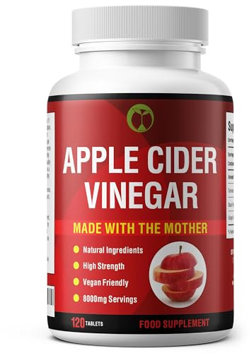 Apple Cider Vinegar with The Mother | Raw & Unfiltered | 120 Tablets | Made in The UK | Vegan Friendly & Gluten Free (120)