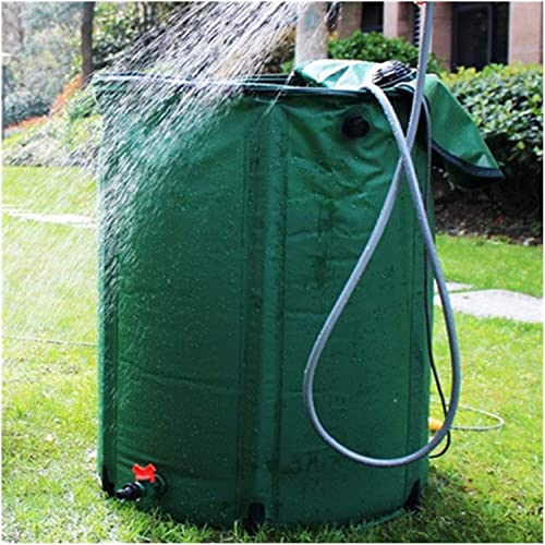 QIANMEI Regentonne Faltbar Zusammenklappbare Regenwassertank Tragbare Regenstütze Regen Wasser Collector System Regen Erntefänger Eimer for Hausgarten (Color : Green, Size : 1000L/120x88cm)