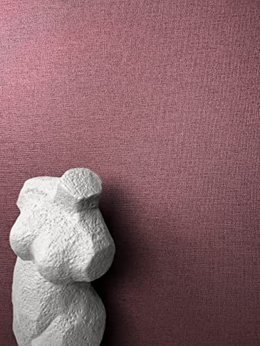 NEWROOM Tapete Rot Vliestapete Einfarbig - Edle Farben - Uni Struktur Textil-Optik Abwaschbar Modern Unitapete Strukturtapete inkl. Tapezier-Ratgeber