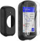 Moorovgi Tempered Glass Screen Protector + Case Compatible with Garmin Edge 530, Protective Film Screen Protector GPS Bike Computer Accessories for Garmin Edge 530 (Black)