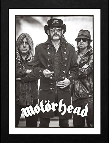 GB eye Motorhead Group Black and White 30 x 40 cm großer gerahmter Sammlerdruck