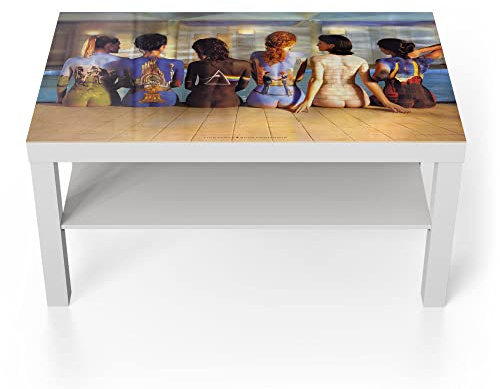 DEQORI Glastisch | weiß groß 90x50 cm | Motiv Ethnische Frauen Vielfalt | ausgefallener Beistelltisch aus Glas | Hochglanz Couchtisch fürs Wohnzimmer | moderner Couch Tisch mit Design