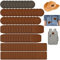 90 Stück Leder Hut Patch, Leder Hut Patches Blanko Kunstleder Patches für Hüte mit Klebstoff für Kleidung Hüte Rucksäcke Stoffreparatur Nähzubehör (80 Gelb + 10 Grau)