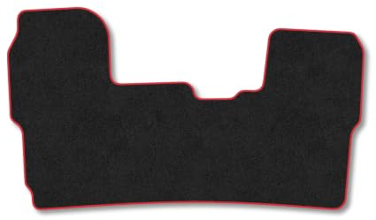 Compatible with Ford Transit (2006-2014) Carpet Car Mats | Red Edge Trim Tailored Fit Floor Mats Full Coverage Protection Accessories Easy Clean Anti Slip Made in the UK