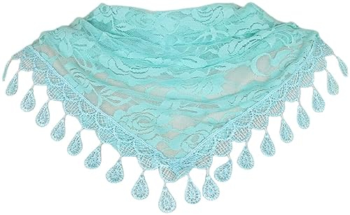 MAIRY Halstücher Damen Geschenk für Frauen Ab 30 Schals & Tücher für Damen Mantilla Katholisch Damen Schleier Spitze Schal Stola Schwarz Weiß für Messa Festlich Hochzeit Kirche Kapelle Braut DE148014