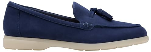 CLARKS Unisex Narini Edge Shoes, Navy Suede, 38 EU