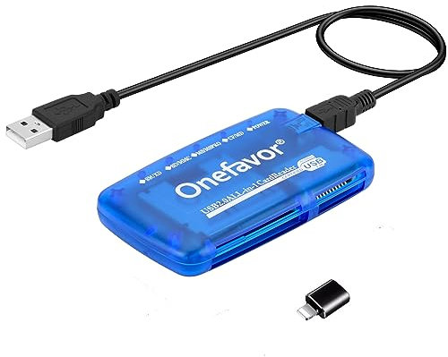 SmartMedia-Kartenleser, Schreibgerät, All-in-1-USB-Universal-Multi-Karten-Adapter, schlanker Hub, Lesen von Smart Media, xD, SD, MMC, CF, MD, Kamera-Flash-Speicherkarten für Windows, Mac , Linux