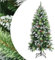 SPOTRAVEL 4FT/5FT/6FT Christmas Tree, Detachable Slim Xmas Tree with Pine Needle, Red Berries, Premium Metal Hinges & Base, Snow Flocked Artificial Pine Tree for Home Office Decoration (6FT)