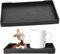 2 PCS Bandejas de Baño, Bandeja de Tocador, Bandeja Rectangular Antideslizante de Plástica, Bandeja de Almacenamiento Organizador de Cosmética, para Velas Jabón Toalla Perfume Champú Joyería, Negro
