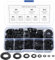 650 pz. Arandelas de nailon, arandelas planas de plástico para carrocería, separadores redondos, arandelas de junta para tornillos de aislamiento - Negro, M2/M2.5/M3/M4/M5/M6/M8/M10