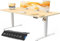 Devoko Höhenverstellbarer Schreibtisch mit USB-Buchse Schreibtisch Höhenverstellbar Elektrisch Steh-Sitz Verstellbarer Computertisch Stehpult Bürotisch Adjustable Desk,180x80cm,Beige