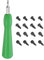 sourcing map Ring Doorbell Screwdriver T6 T15 Torx Double-Ended Magnetic Screwdrivers Bit with 20pcs Doorbell Screws for Ring Video Doorbell Replacement Password Reset, Green
