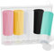 Alyvisun 5 Pièces Flacon Voyage en Silicone, Anti-Fuite Contenant Voyage 100ml, Rechargeables Flacon Vide Voyage avec Sac de Rangement, pour Shampoing, Cosmétiques, Lotion