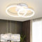Homefire LED Deckenleuchte Deckenlampe Schlafzimmer - 2 Ringe Weiß Drehbar Wohnzimmerlampe Modern Runde Design Schlafzimmerlampe 24W 3000K Warmweiß Küchenlampe für Wohnzimmer Küche