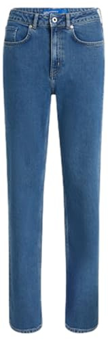 KARL LAGERFELD JEANS, Damen, High Rise Straight Denim, Gerades Bein, Blau, 2732