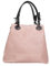 Gave Lux Borsa Shopper in Pelle Vera Italiana Elegante Rosa Cipria 32x29x17 per Donna