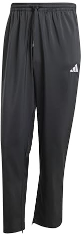 adidas Herren Essentials Small Logo Stanford Open Hem Pants, Black/White, M Tall