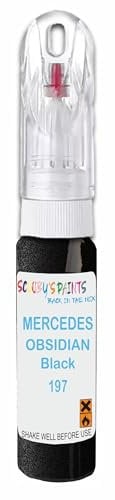 SCOOBYS PAINTS BACK IN THE MIX 21ml Paint Touch Up Pen For Mercedes Obsidian Black 197 Scratch Removal Car Repair