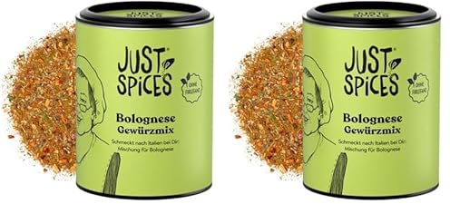 Just Spices Bolognese Gewürzmix I Pasta Bolo authentisch italienisch würzen I Gewürzdose, 60 g (Packung mit 2)