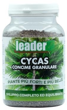 LEADER, Concime Granulare Specifico Per Pianta di Cycas, In Vaso o In Terra, Equilibrato Apporto di Elementi Nutritivi, Sviluppo Rigoglioso, Applicazione Facile ed Uniforme, Formato 1Kg
