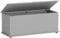 HOMCOM 113L Storage Chest, Storage Box with Flip-Top Lid and 2 Safety Hinges, Storage Trunk for Living Room, Entryway, 100 x 40 x 40 cm, Grey