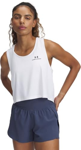 Under Armour - Flexgewebte 2-in-1-Shorts für Damen, Downpour Grey (044), Klein