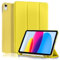 4UBonLife Cover Per iPad (A16) 11a Generazione 11 Pollici 2025, iPad 10a Generazione10,9 2022 con Portapenna, Custodia Protettiva Sottile con Retro Rigido Traslucido Guscio Case, Giallo
