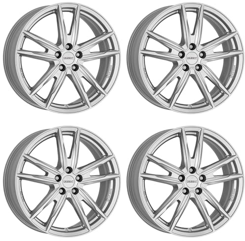4x Dezent Felgen KF silver 6.5Jx17 ET40 5x100 kompatibel mit Volkswagen Beetle Bora Fox Golf Polo Taigo