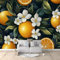 WHUOEUCO Papier Peint Panoramique 3D Feuilles À Motifs De Citron 200x140 cm Papier Peint Intissé Tapisserie Poster Mural pour Salon Chambre Bureau Décoration Murale