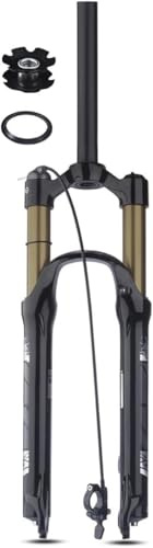 CUCKQUIC 26/27,5/29 Zoll Mountainbike-Federgabel, 1 1/8 rechte Vordergabel, Gasdruckdämpfer, 9 x 100 mm Federweg, manuelle Fernbedienungssperre, XC AM D,27.5in