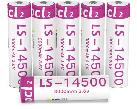 LS-1450O 3,6 V 3000mAh AA Lithium Akku(6 Stück), Nicht-wiederaufladbar